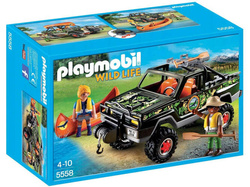 PLAYMOBIL WILD LIFE SAMOCHÓD TERENOWY KAJAK FIGURKI AUTO PICKUP FIGURKI