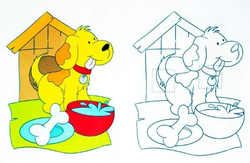 KOLOROWANKA Z NAKLEJKAMI PSY I KOTY ZWIERZAKI