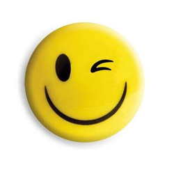 MAGNESY EMOTIKONY BUŹKI DO TABLIC ŻÓŁTE OCZKO 30mm 6SZT TETIS