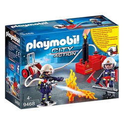 PLAYMOBIL STRAŻ POŻARNA STRAŻACY Z GAŚNICĄ CITY AKCJA RATUNKOWA POMPA WODNA