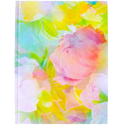 ZESZYT B5 W KRATKĘ KRESKA BRULION 300 kartek W TWARDEJ OPRAWIE KWIATY