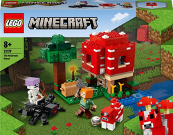 LEGO MINECRAFT DOM W GRZYBIE ALEX PAJĄK SZKIELET KROWA KLOCKI 21179