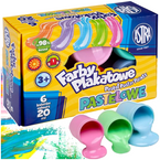FARBY PLAKATOWE PASTELOWE SZKOLNE 6 KOLORÓW 20 ml ASTRA