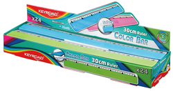 LINIJKA 30 cm ALUMINIOWO-PLASTIKOWA KEYROAD WYTRZYMAŁA GIĘTKA