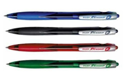 DŁUGOPIS OLEJOWY Z ZATYCZKĄ ZIELONY REXGRIP BIUROWY SZKOLNY PILOT