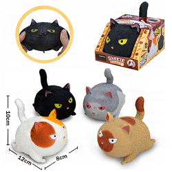 GUMOWY KOTEK ANTYSTRESOWY ASKATO GNIOTEK DO ŚCIASKANIA ROZCIĄGANIA SZARY