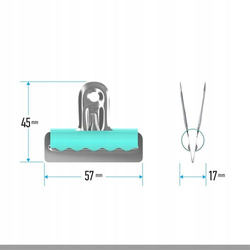 KLIPSY BIUROWE KLIPY BULDOG WIELOKOLOROWE 10 SZTUK 90 KARTEK 57 mm BERLINGO