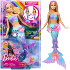 BARBIE LALKA SYRENKA ROZKWITAJĄCE KWIATY Z DŁUGIMI WŁOSAMI BLONDYNKA MATTEL