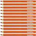 KREDKA BAMBINO TRÓJKĄTNA W DREWNIANEJ OPRAWIE JUMBO POMARAŃCZOWA - 12 sztuk