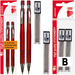 DŁUGOPIS OŁÓWEK AUTOMATYCZNY 2w1 ICO GOLF 0.5mm HB CZERWONY + 24 GRAFITY B