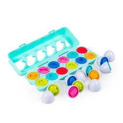 JAJKA WYTŁACZANKA JAJA ZE STEMPELKAMI SENSORYCZNE 12 szt. SORTER TULIFUN