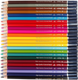 KREDKI OŁÓWKOWE AKWARELOWE 24 KOLORY I PĘDZELEK SZKOLNE ASTRA