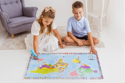 INTERAKTYWNA MAPA ŚWIATA POLITYCZNA EDUKACYJNA JĘZYK POLSKI ANGIELSKI DUMEL