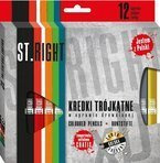 KREDKI OŁÓWKOWE GRUBE TRÓJKĄTNE 12KOL + TEMPERÓWKA