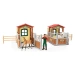 SCHLEICH FARM WORLD WIZYTA W OTWARTEJ STAJNI KONIE BOKSY FIGURKI 72116