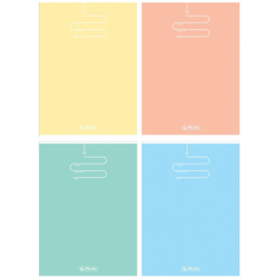 ZESZYT SZKOLNY B5 W KRATKĘ 96 KARTEK Z MARGINESEM PASTEL HERLITZ - 4 sztuki