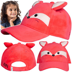 CZAPKA Z DASZKIEM SQUISHMALLOWS REGULOWANA PLUSZOWA CZERWONA LISEK FIFI