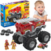 HOT WHEELS MONSTER TRUCKS WÓZ STRAŻACKI QUAD FIGURKI KLOCKI 284 EL. MATTEL