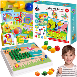 UKŁADANKA MOZAIKA SPRYTNE OCZKO PINEZKI GRZYBKI ZWIERZĄTKA 240 EL. ASKATO