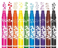 FLAMASTRY DWUSTRONNE PIECZĄTKI  10 KOL COLORINO 