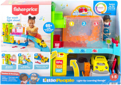 FISHER-PRICE LITTLE PEOPLE MYJNIA SAMOCHODOWA EDUKACYJNA Z WINDĄ MELODIE