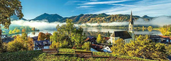 PUZZLE 1000 ELEMENTÓW PANORAMICZNE JEZIORO SCHLIERSEE UKŁADANKA TREFL 29035