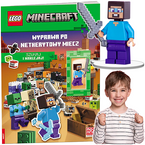 LEGO MINECRAFT WYPRAWA PO NETHERYTOWY MIECZ FIGURKA NAKLEJKI