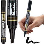 MARKER PISAK FLAMASTER PERMANENTNY WODOODPORNY ŚCIĘTY PENTEL N860 CZARNY