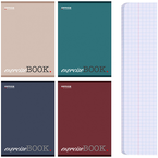 ZESZYT A5 KRATKA 96 KARTEK SZKOLNY LAMINOWANA OKŁADKA OFFICE - 4 sztuki