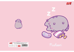 ZESZYT A5 W KRATKĘ 60 KARTEK LAMINOWANY UNIPAP MAJEWSKI PUSHEEN KOTEK