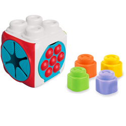 KOSTKA SENSORYCZNA AKTYWIZUJĄCA ROZWIJAJĄCA MOTORKĘ KLOCKI CLEMMY CLEMENTON