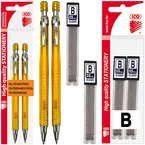 DŁUGOPIS I OŁÓWEK AUTOMATYCZNY 2w1 ICO GOLF 0.5mm HB ŻÓŁTY + 24 GRAFITY B