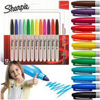 MARKERY SHARPIE PERMAMENTNE PISAKI MAZAKI ZESTAW 12 INTENSYWNYCH KOLORÓW