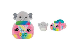 SQUISHMALLOW SŁONIK - SAMOCHÓD Z MINI PLUSZAKIEM