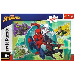 PUZZLE 100 ELEMENTÓW SPIDERMAN - PAJĘCZA MASKA UKŁADANKA TREFL 16519