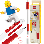 LEGO DŁUGOPIS ŻELOWY Z FIGURKĄ LUDZIK KOLOR WKŁADU CZERWONY