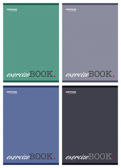 ZESZYT A5 LINIA 96 KARTEK SZKOLNY LAMINOWANA OKŁADKA OFFICE - 4 sztuki