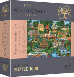 PUZZLE DREWNIANE 1000 FRANCJA ZNANE MIEJSCA WIEŻA EIFFLA WERSAL LUWR 20150