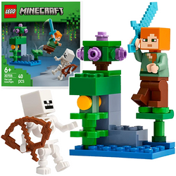 LEGO MINECRAFT WALKA W BUJNEJ JASKINI SZKIELET 40 ELEMENTÓW SASZETKA 30705