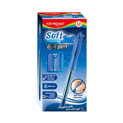 DŁUGOPIS NIEBIESKI KEYROAD SOFT JET KULKOWY ERGONOMICZNY 0.7mm - 5 szt.