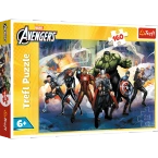 PUZZLE 160 ELEMENTÓW MARVEL AVENGERS: SUPERMOCE UKŁADANKA TREFL 15428