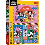 PUZZLE MYSZKA MIKI 2x200 EL. CZAS Z PRZYJACIÓŁMI UKŁADANKA TREFL 13319