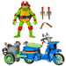 FIGURKI WOJOWNICZE ŻÓŁWIE NINJA MOTOCYKL + RAPHAEL