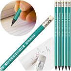 OŁÓWEK SYNTETYCZNY LAKIEROWANY Z GUMKĄ HB ZIELONY DONAU - 5 sztuk