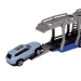 CIĘŻARÓWKA SAMOCHÓD LAWETA Z 3 SAMOCHODAMI AUTO METAL NIEBIESKA DICKIE TOYS