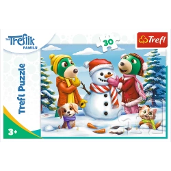 PUZZLE 30 ELEMENTÓW ZIMOWE ZABAWY TREFLIKÓW RODZINA TREFLIKÓW 18300 TREFL