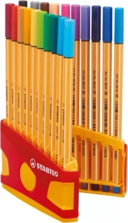 CIENKOPISY STABILO POINT 88 W ETUI PISAKI FLAMASTRY 20 KOLORÓW