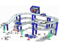 TOR SAMOCHODOWY DUŻY 495CM POLICJA POJAZDY HELIKOPTER CIĘŻARÓWKA ZNAKI