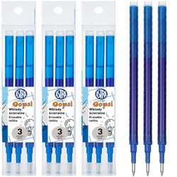 ZENITH OOPS! WKŁAD WYMAZYWALNY ŚCIERALNY NIEBIESKI SZKOLNY - 9 sztuk