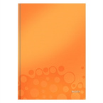 ZESZYT BRULION SZKOLNY A4 80 K. KRATKA BEZ MARGINESU 90g LEITZ WOW ORANGE